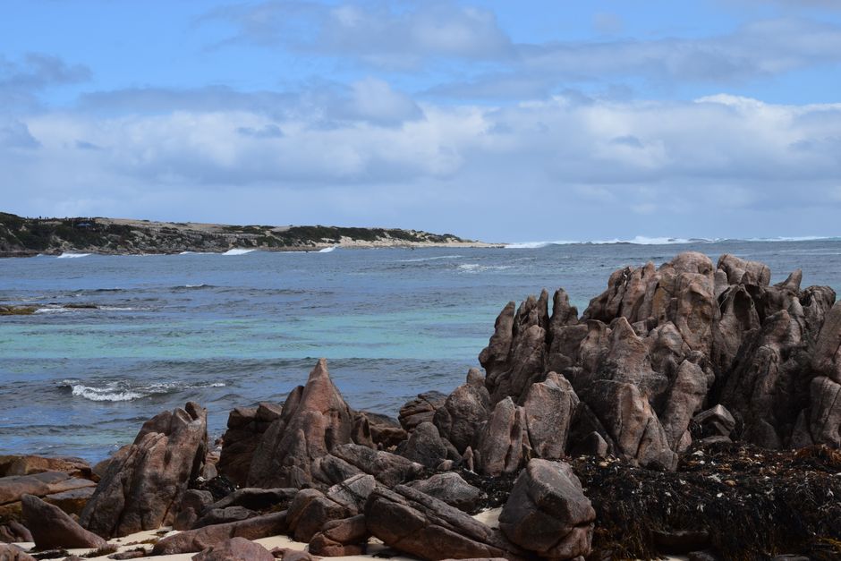 Explore the natural beauty of Margaret River, Western Australia with rugged coastal rocks and scenic ocean views.